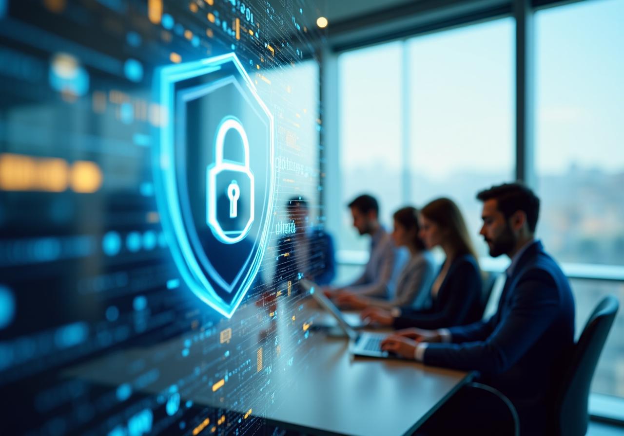 Concetto di sicurezza dei dati e privacy HR